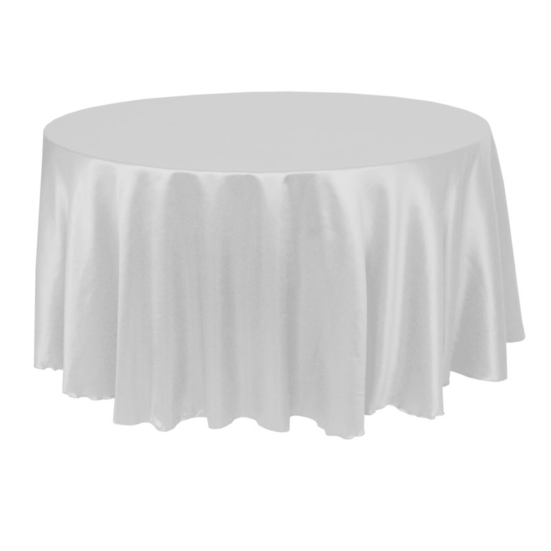 Ultimate Textile -5 Pack- Herringbone - Fandango 126-Inch Round Tablecloth, White