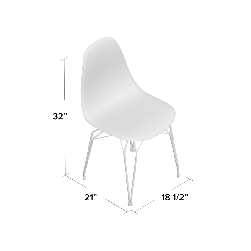 Chaise d’appoint en blanc Icon, Blanc