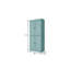 Garde-robe 72 po à quatre portes en bois massif Aqua