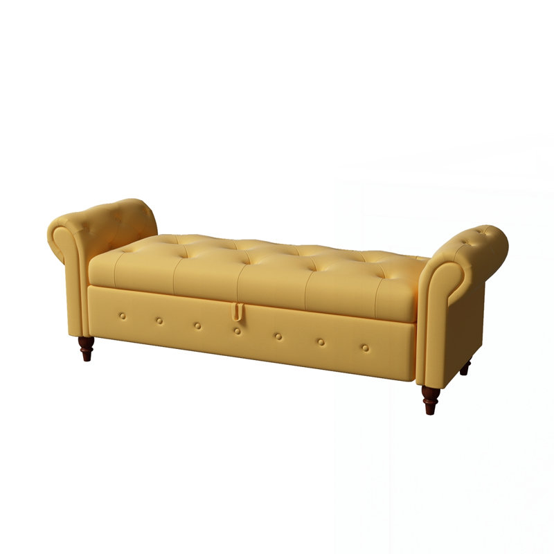 63" Bed Bench Fabric, Yellow