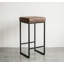 Tabouret de bar grand avec cuir brun-1851920752