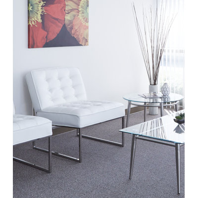 Aldgate Faux Leather Slipper Chair