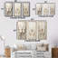 3 pièces sur toile - Minimalisme papillon beige-103067420-103067423