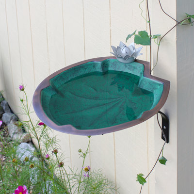Bain d'oiseaux avec support mural Lilypad