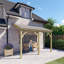 Bardh Wooden Carport Canopy - Felt Shingle Roof