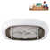 67" Streamline Soaking Glossy White Freestanding Tub and Tray With Internal Drain