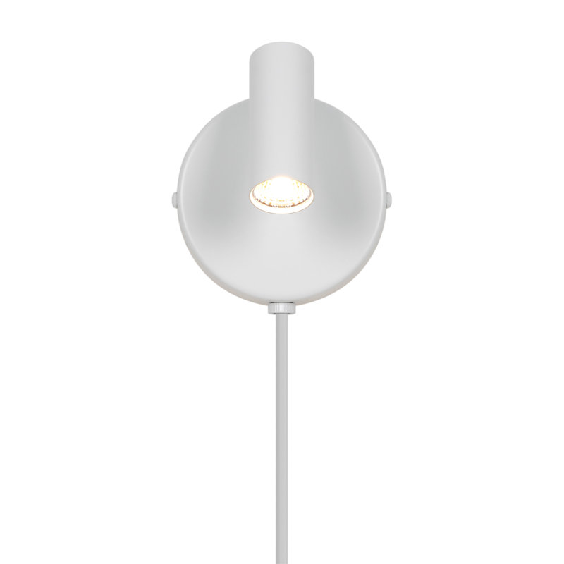 Steel Flush Mounted Sconce, White