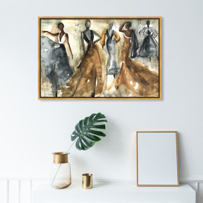Fashion And Glam " Fashion And Glam Bailando Dress " by Oliver Gal Painting Print