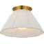 Bradley Flush Mount with Scalloped Silk Pleated Shade-458789064-458789067