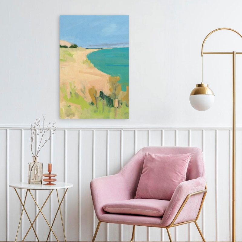 Sleeping Bear Point - Paysages contemporains côtiers, plages, océan, art, H 24 po x l 16 po