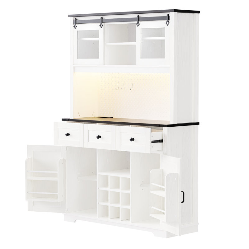 Armoire de rangement Rustic White Oak