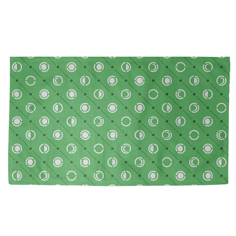 Vert Tapis décoratif phases de lune, Rectangle 2 pi x 3 pi