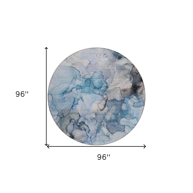 Tapis d'intérieur rond 8 po