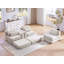 Ensemble modulaire de canapé modulaire rembourré en L de 100 pouces avec 5 coussins pour salon, appartement, chambre à coucher-129465898