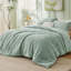 Ensembles d'édredon pour grand lit - 3 pièces de literie en molleton blanc moelleux à double face, esthétique rayée confortable pour les chambres modernes et d'invités, décoration intérieure de luxe toutes saisons-100517525-100517526