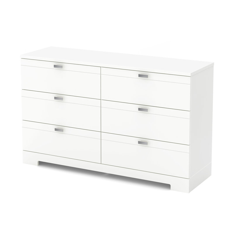 Reevo 6-Drawer Dresser, White
