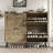 Shoe Cabinet With 4 Flip Drawers, Freestanding Farmhouse Shoe Organizer Cabinet-631238290