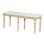 Banc rembourré pour salle à manger, conception rétro, 50,4 pouces, 6 pieds en bois massif, capacité de 330 lb, finition naturelle avec siège, support de poids, apparence vieillie