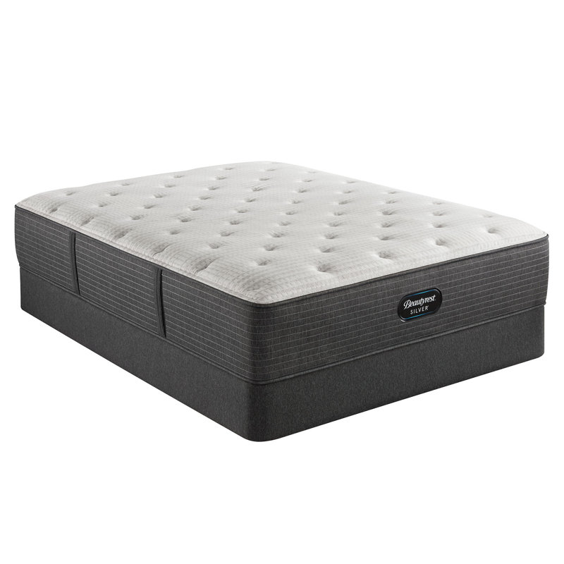 Beautyrest Silver BRS900-C Plush 14.5" Innerspring Mattress and Box Spring Set, Queen, Standard Profile (9")