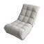 Balcony Chair - 4-Segment Adjustable Gray Metal Reclining For Living Room, Space Efficient Back