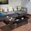 Table basse Calnan en noir et chrome