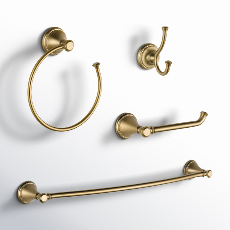 Cassidy™ 4-Piece Bathroom Hardware Set, Champagne Bronze