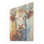 Vache colorée, portrait expressionniste I - Vache, art mural sur bois de pin naturel-1251762080