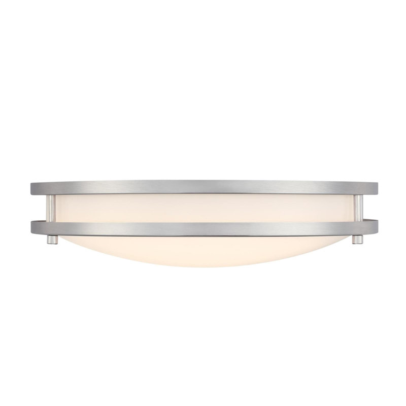 16 Inch 23 Watt LED Indoor Flush Mount Ceiling Fixture with Color Temperature Selection, Frosted Acrylic Shade