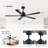 Ilze 52'' 5-Blade DC Motor Indoor/Covered Outdoor Lightless Ceiling Fan with Remote Control-945044474