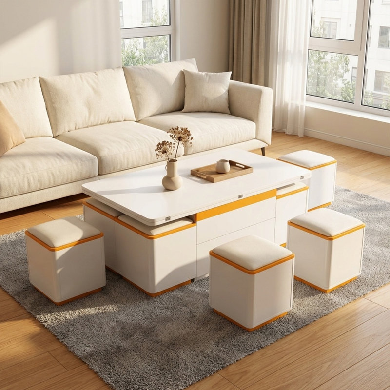 Table basse à plateau relevable