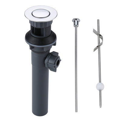 Lift Rod Bathroom Sink Drain with Overflow