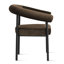 Chaise rembourrée moderne avec accoudoirs courbés-19420283