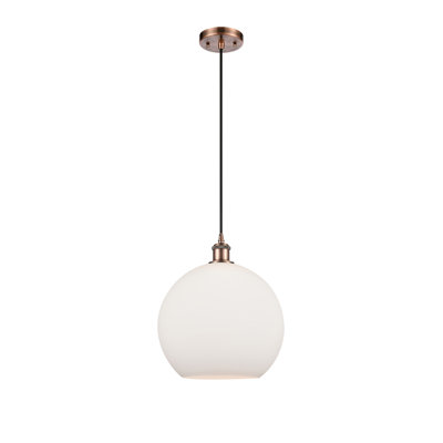 Luminaire suspendu en forme de globe à 1 lumière Hamida