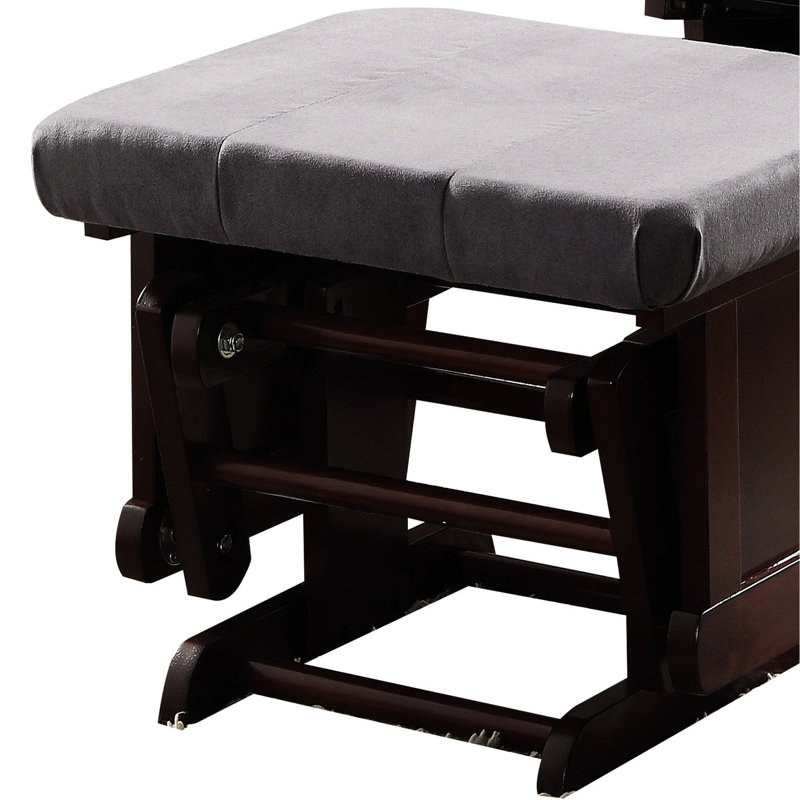 Fauteuil coulissant gris et cerise - Microfibre douce, finition élégante, glissade relaxante pour un espace de vie confortable