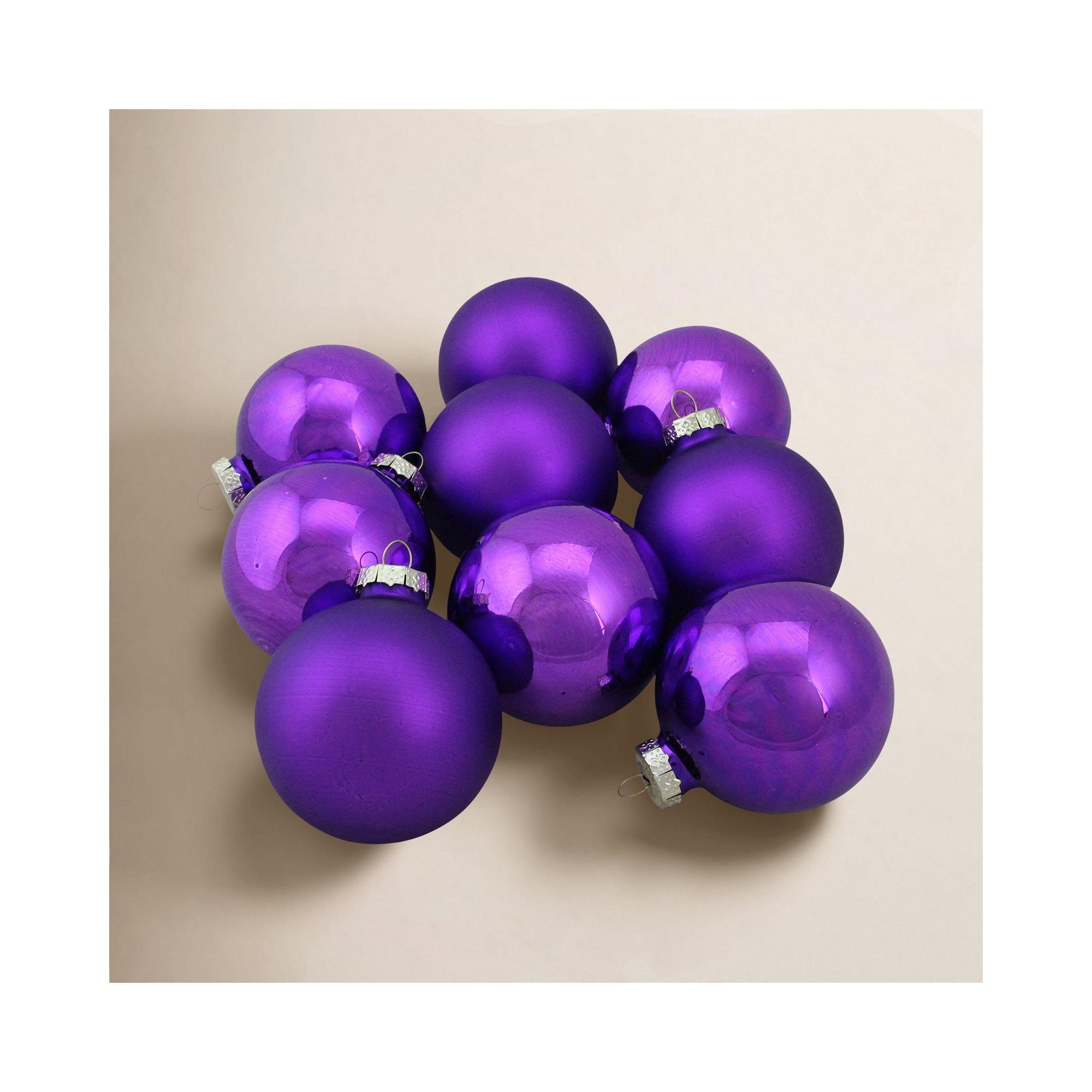 Glass Christmas Ball Ornament, Purple