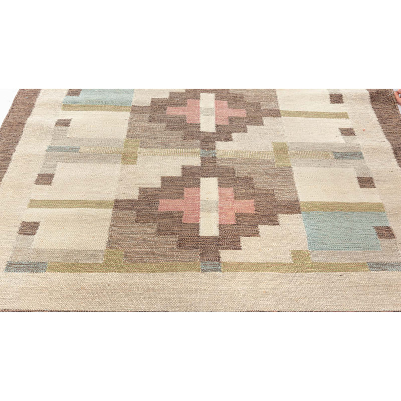 Vintage One-of-a-Kind Rectangle 5'8" X 8' Flatweave Area Rug