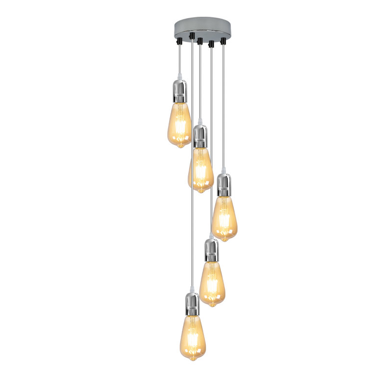 Tonalea 5 - Light Chrome Cluster Pendant, Yes