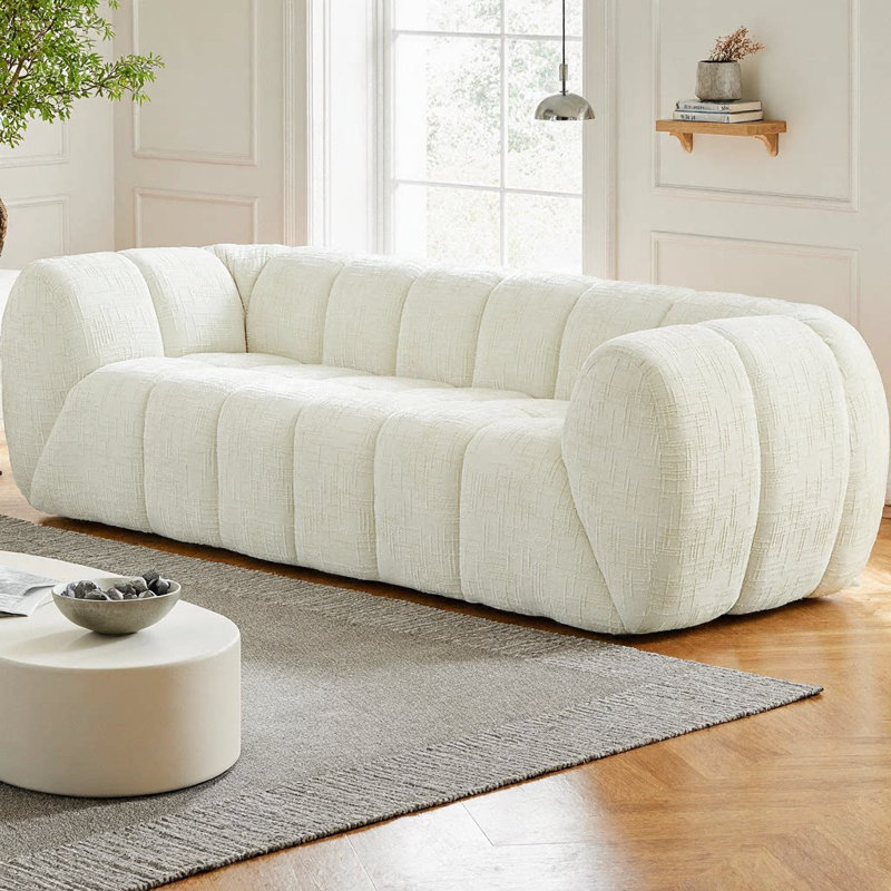 Canapé en nuage matelassé Chenille Pure Foam, Beige