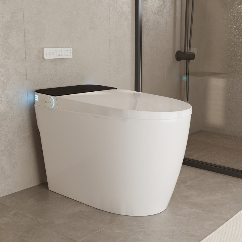 H2 Smart Toilet With Bidet, Heated Seat & Remote Control – Tankless, 110V