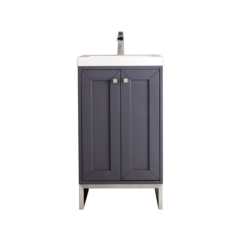 Chianti 20'' W Single Vanity, Brushed Nickel, Walnut Whisper