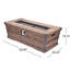 Outdoor Concrete Fire Pit - 56" Rectangle Gas Burning, 50,000 , Rustic Brown Wood-Like Detail, Lightweight, No Assembly Required 56-Inch Rectangular Table Patio Pit, Mark, Lightweight Build