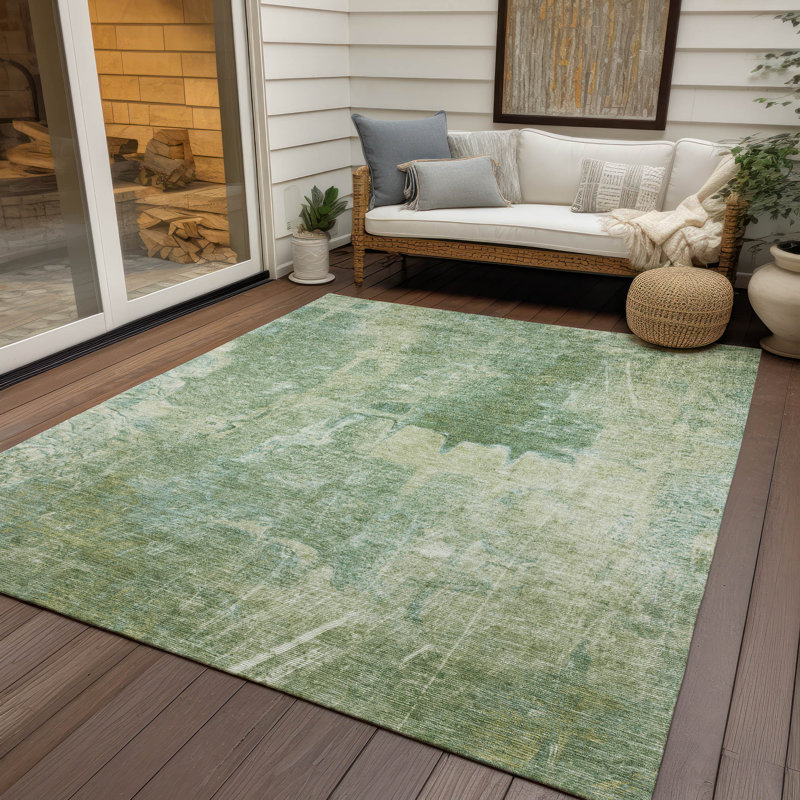 Tapis intérieur / extérieur lavable à la machine Bernadette ACN2226, Rectangle 10 pi x 14 pi