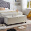 Banc rembourré en tissu avec 4 pieds-230742550