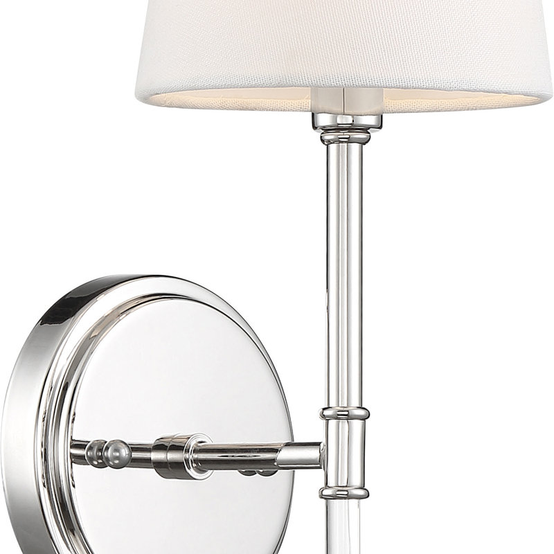 Bolen 5.5" W Dimmable Metal 1-Light Wallchiere, Polished Nickel