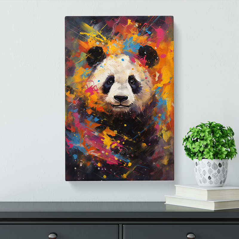 Panda Abstract - No Frame Print, 60cm H x 40cm W x 3cm D