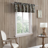 Floral Tailored 60'' W Window Valance in