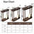 Oval Solid Wood Narrow Side Table, Slim Small Pedestal Coffee Table for Living Room, Modern Minimalist Design for Small Spaces, Recliner Drink Table (Dark Walnut, Large)