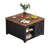 31.5" Square Lift Top Coffee Table with Hidden Storage and Sliding Barn Door-1578144359