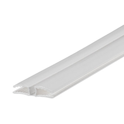 Charnière en plastique polypropylène blanc 3/16 po Outwater - longueur de 12 pi coupée à (4) pièces de 36 po
