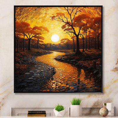 Coucher de soleil sur l'heure dorée - impression